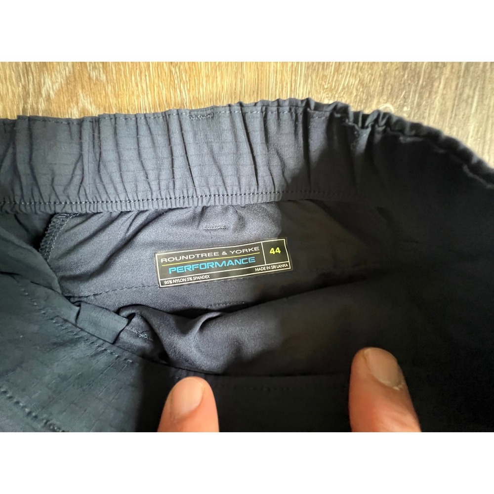 Roundtree & Yorke Performance Shorts Mens 44 Black Ripstop Cargo Utility - Picture 2 of 8